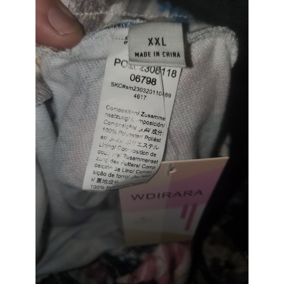 WDIRARA Men's Floral Letter Graphic Print Drawstring Waist Tie Front Sweatpant - Picture 3 of 3